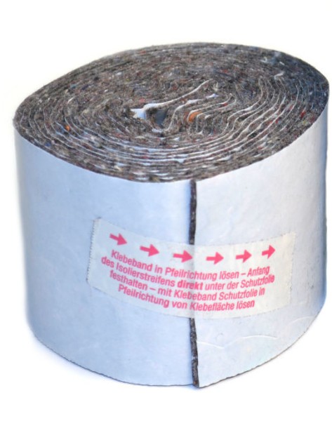 Vlies-Wickelband grau 100 mm selbstklebend